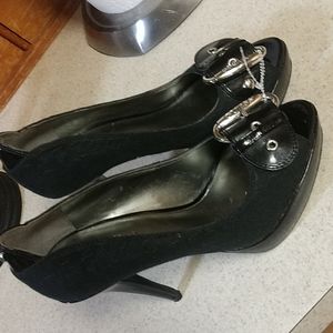5 For 25.00/Pin Up Girl Sexy High Heels, peep toe,sz.6